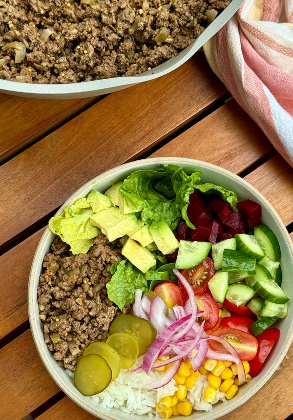 Quick & Healthy Burger Bowls
