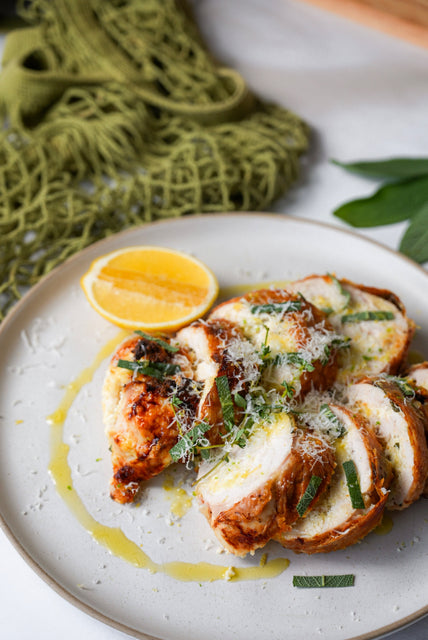 Air Fryer Crispy Chicken Involtini with Ricotta, Sage & Lemon