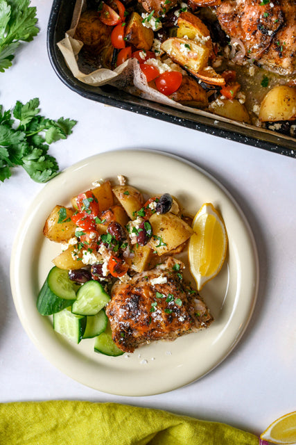 Quick & Easy Greek-Style Chicken Tray Bake