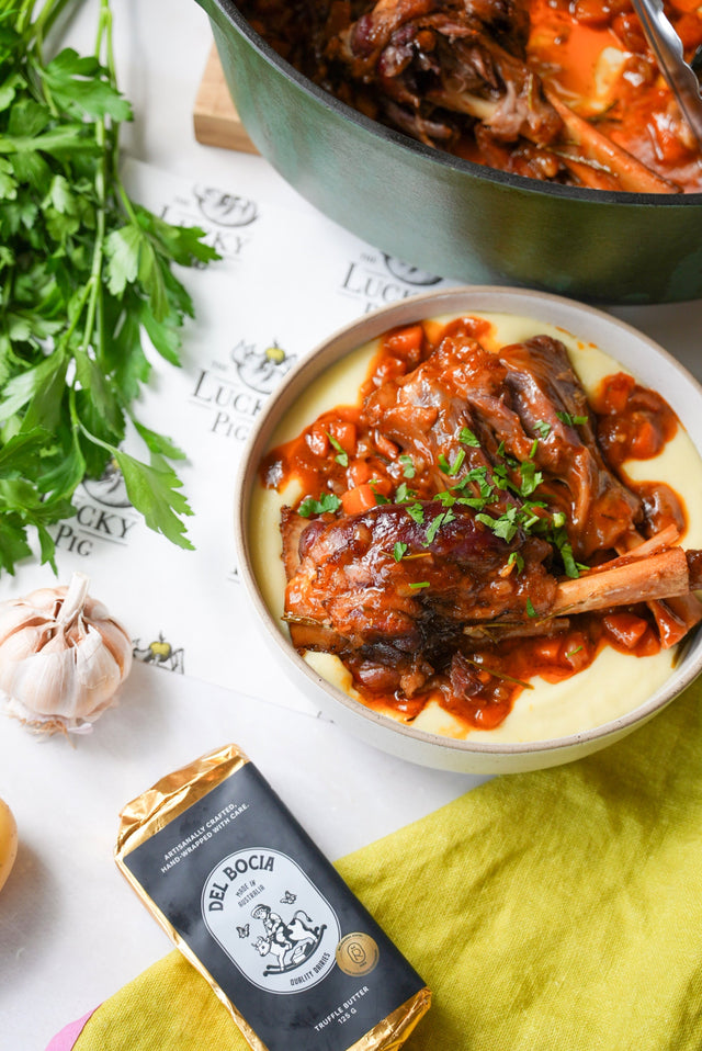 Lamb Shanks with Creamy Mashed Potatoes