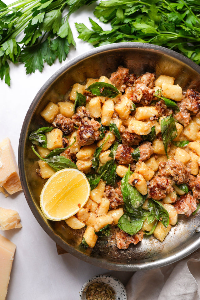 Creamy Pork Sausage Gnocchi (feat. 'The Leaning Tower' Italian Sausages)