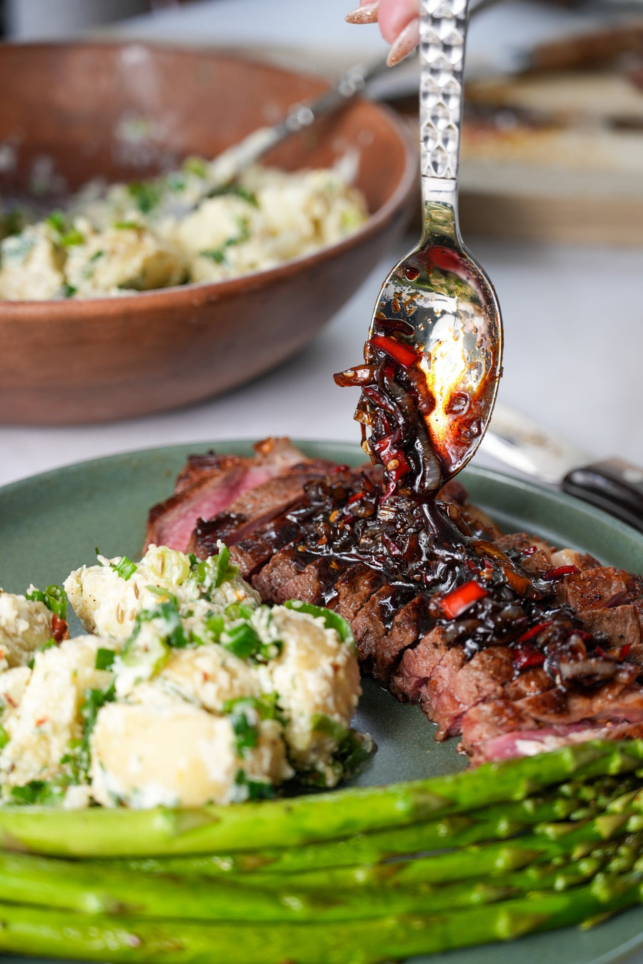 Steak with Sweet & Spicy Jam