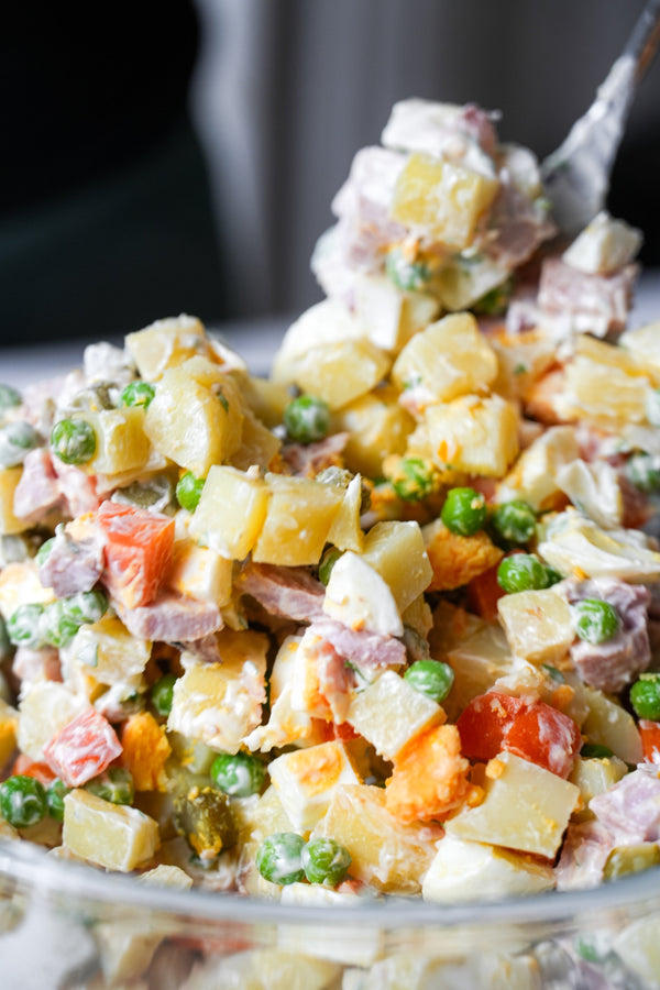 Russian Salad with Leftover Christmas Ham