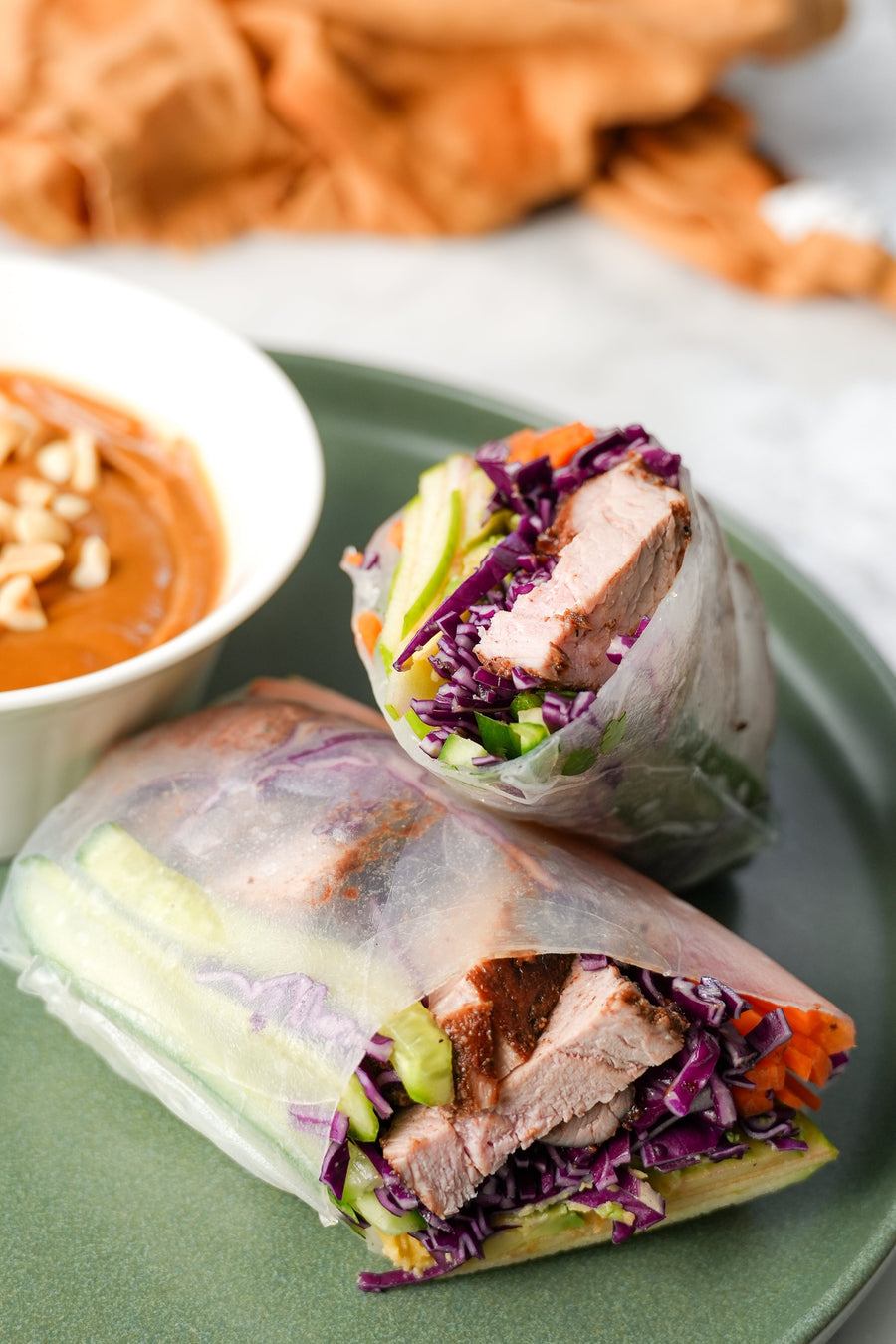 Jumbo Five-Spice Pork & Hoisin Rice Paper Rolls