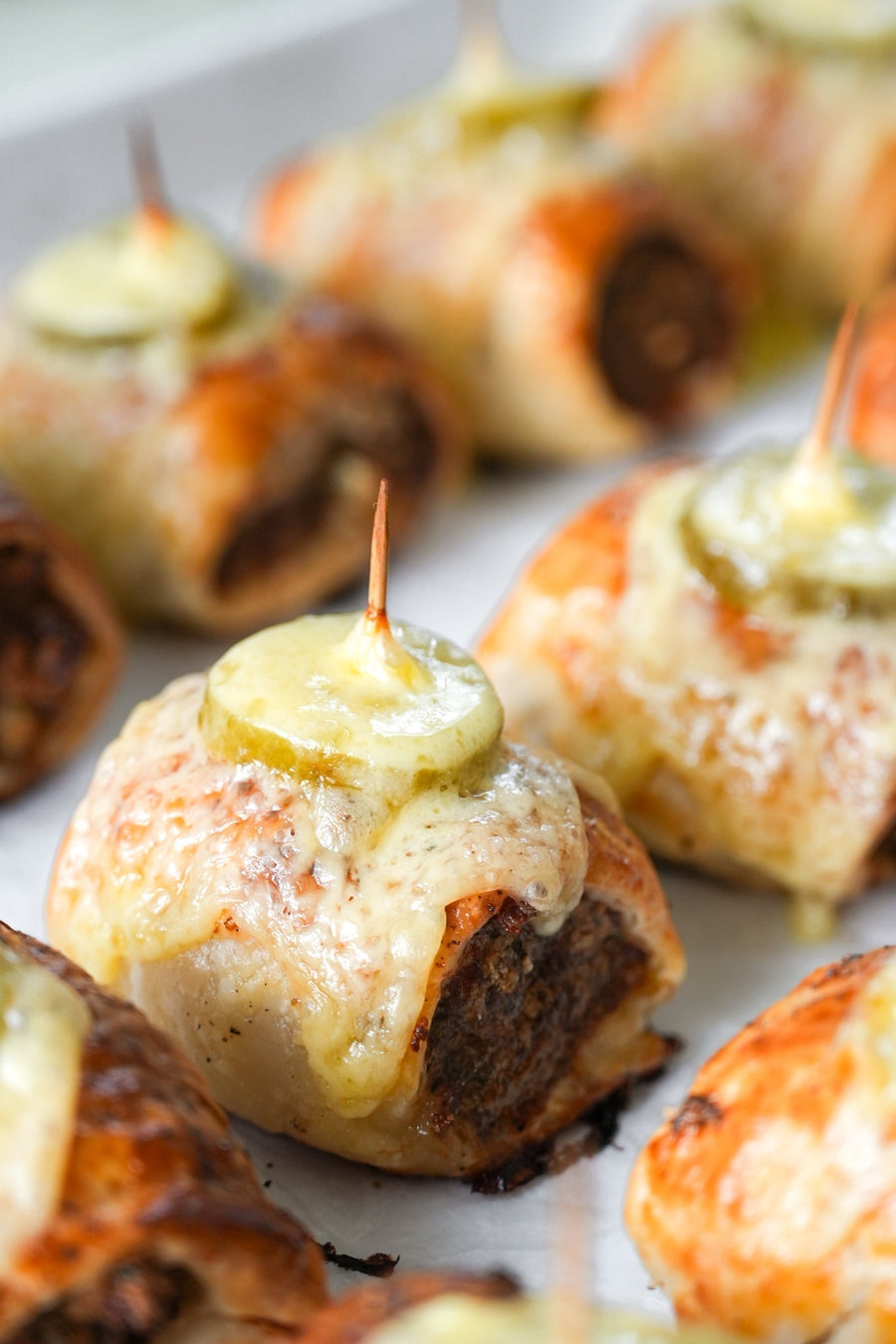 Cheeseburger Sausage Rolls