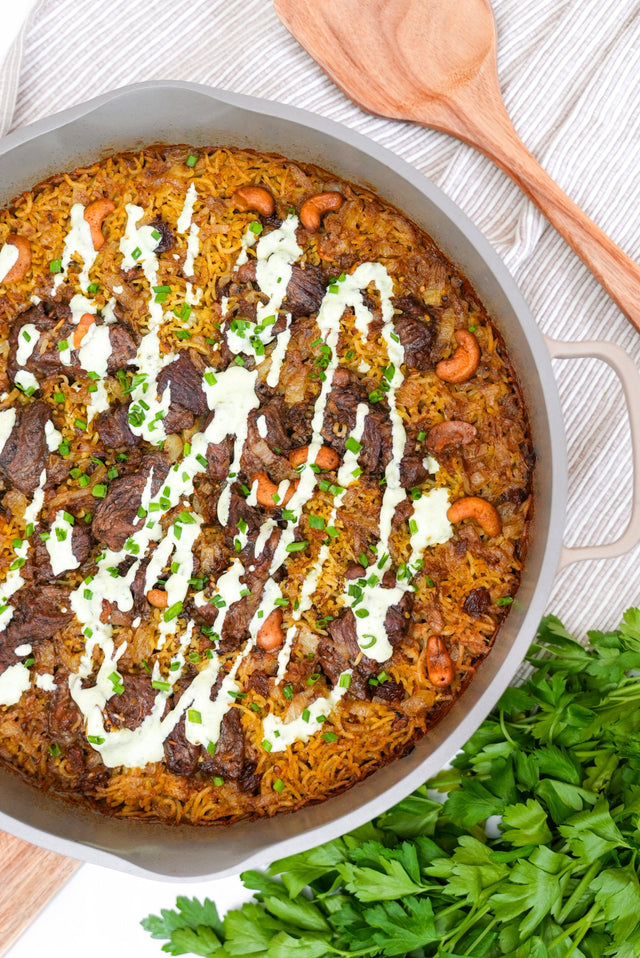 Spiced Chuck Steak Rice Pilaf