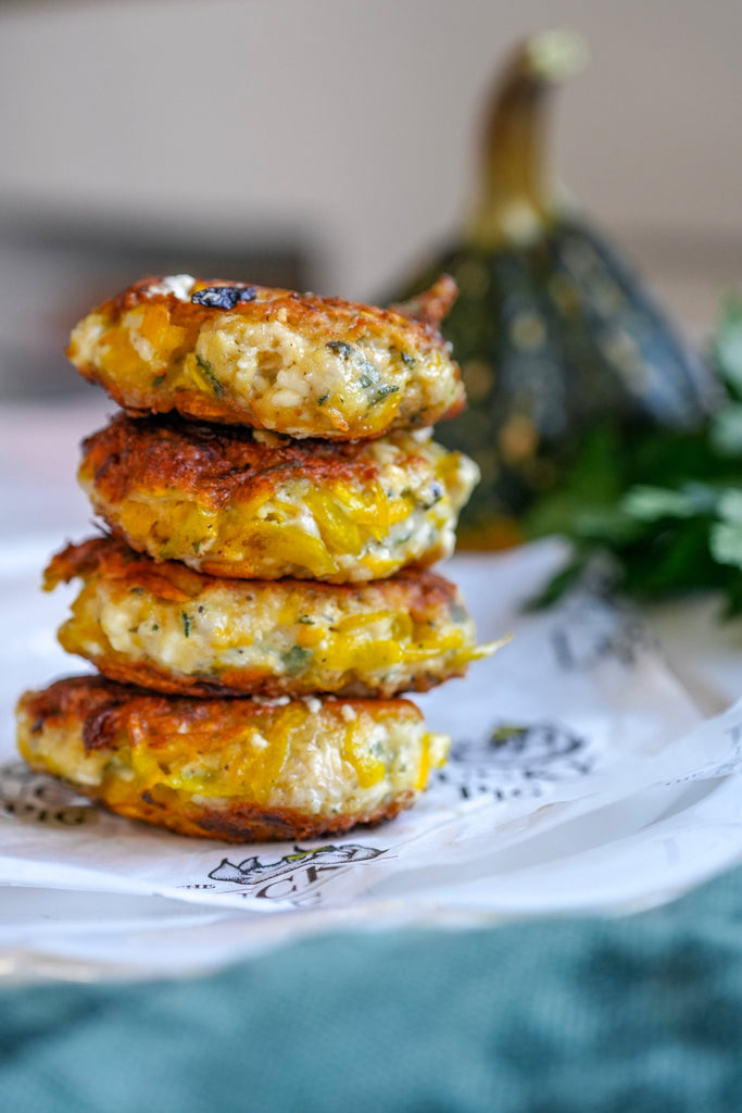 Chicken, Sage, Pumpkin & Feta Rissoles