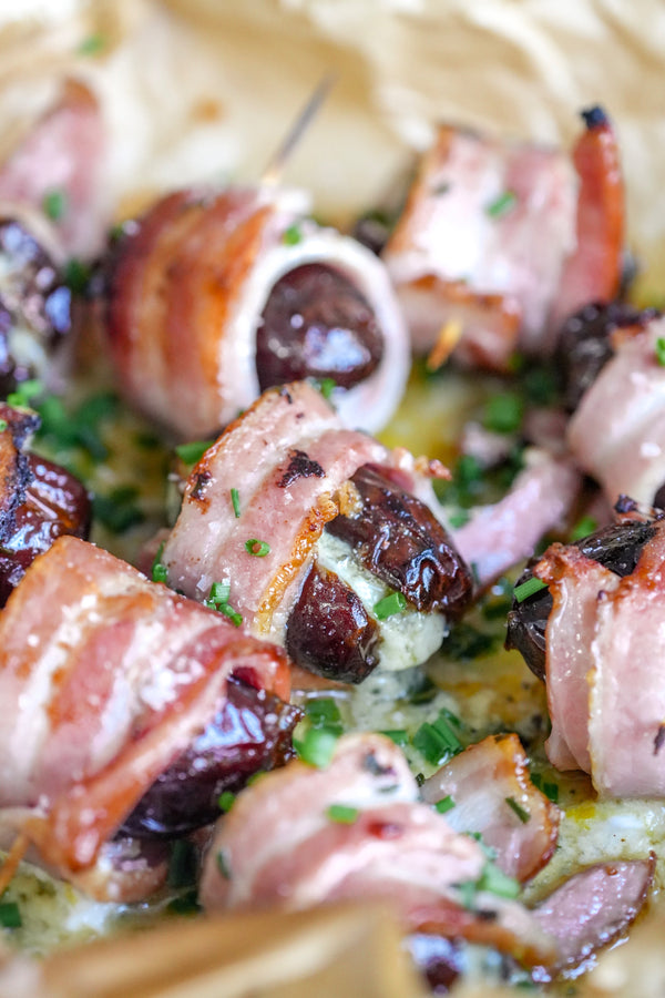 Bacon-Wrapped Dates Stuffed with Blue Cheese | Easy Appetiser