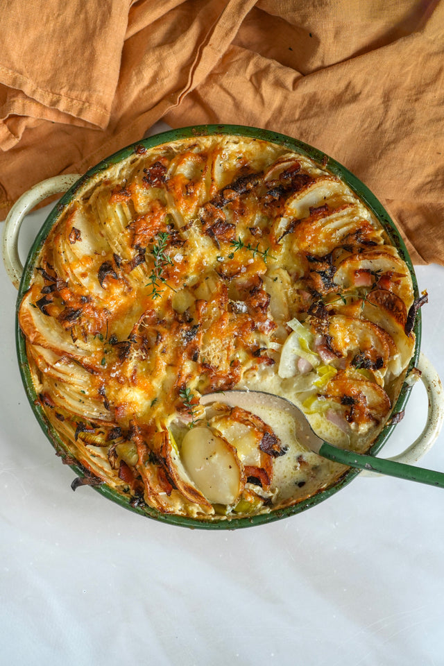 Bacon & Leek Potato Gratin