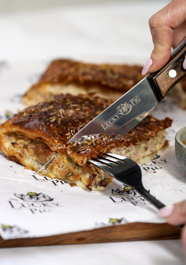 Flat Pork Sausage Roll with Apple and Fennel