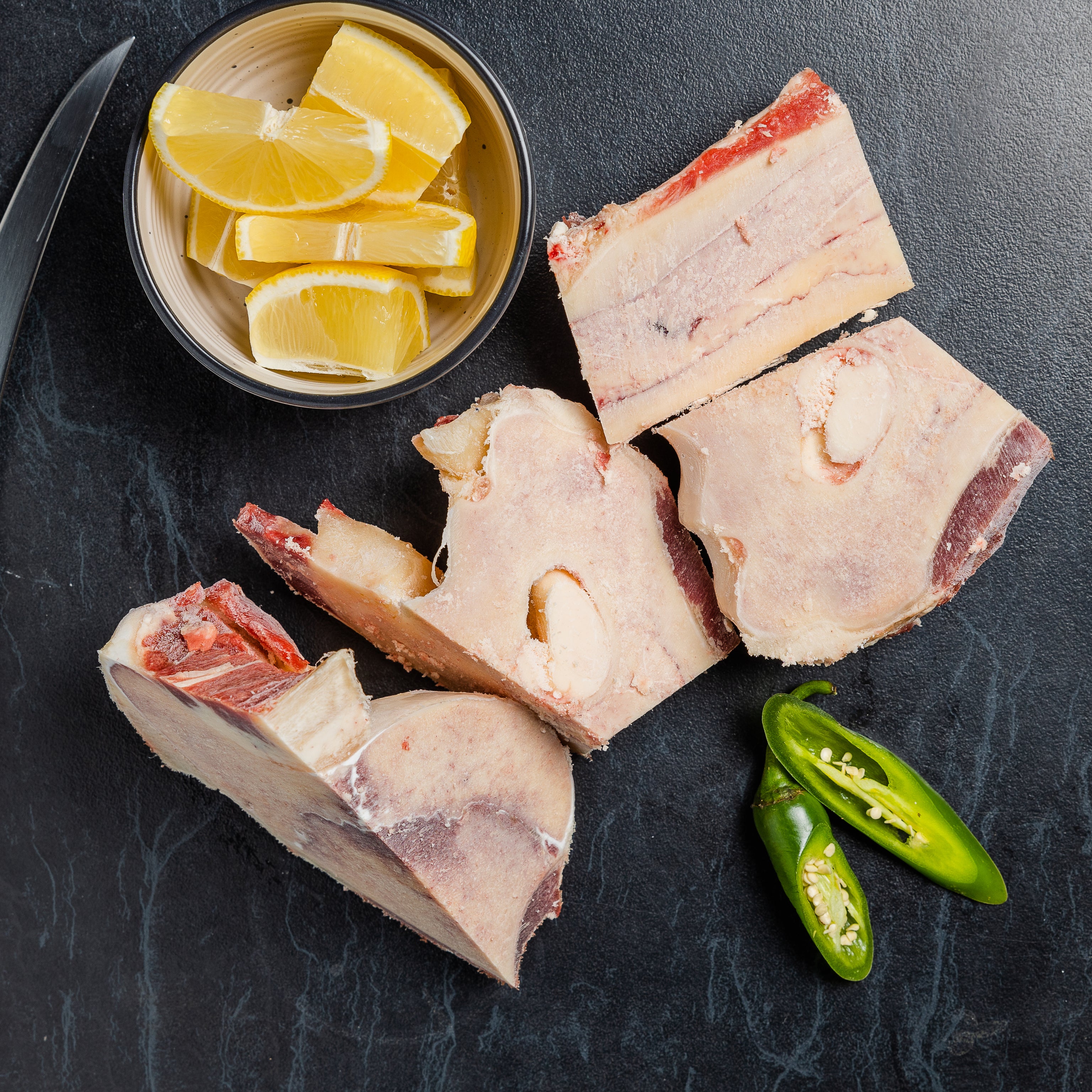 Beef Marrow Bones (frozen) The Lucky Pig