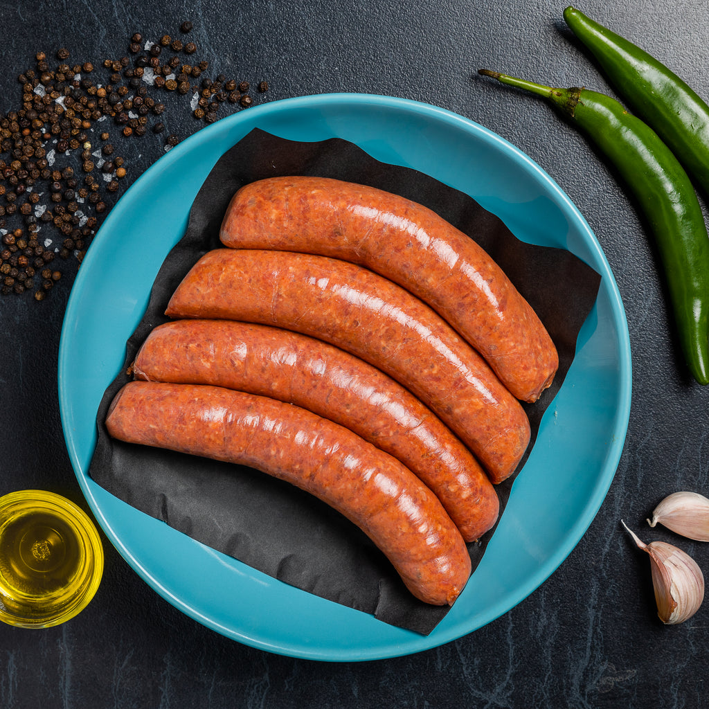 Beef, Plum and Cherry Sausages | simple | sausages | The Lucky Pig